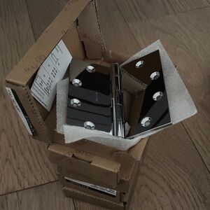 Baldwin Polished Black Door Hinges